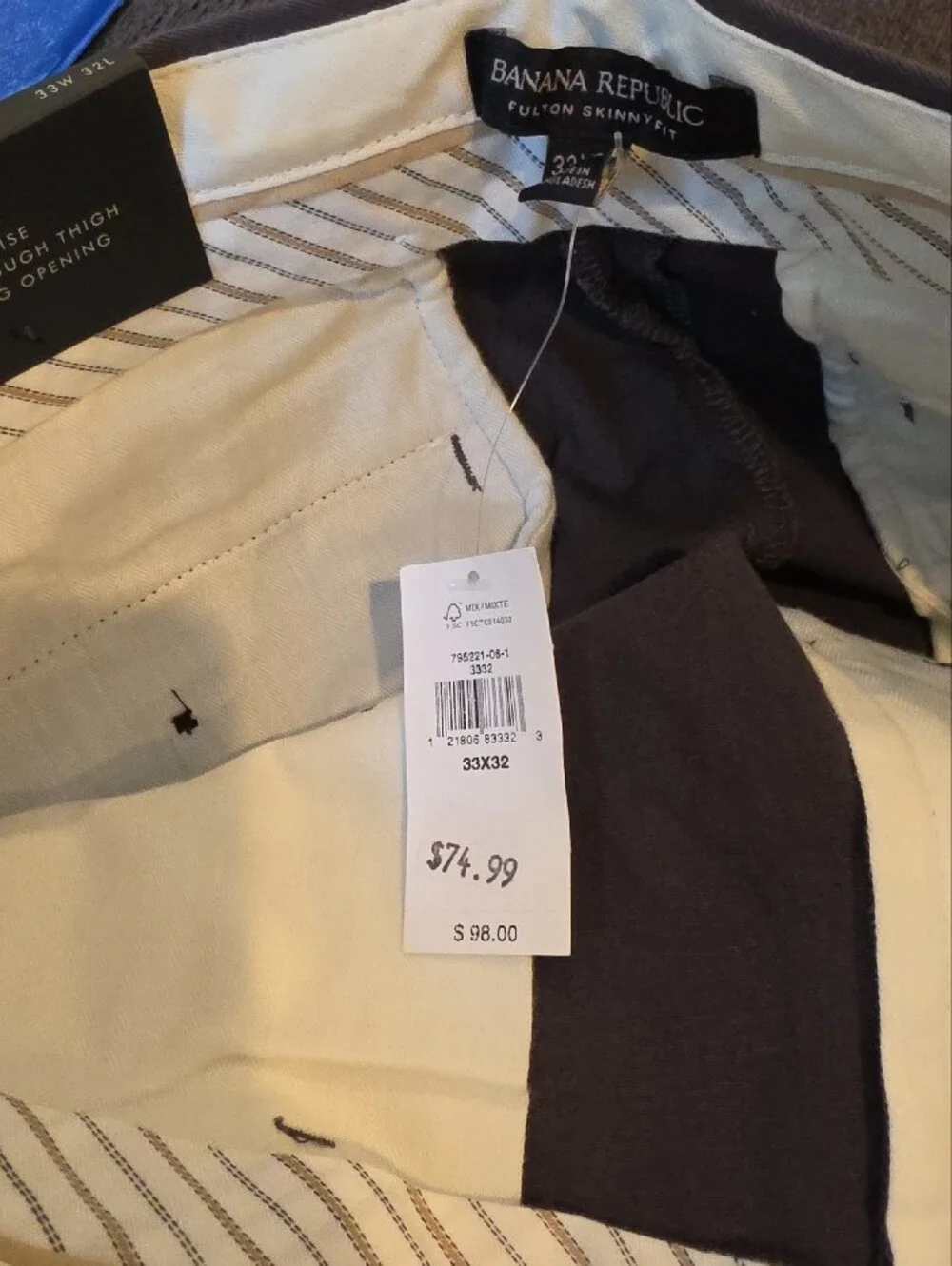 Banana Republic Men’s Rapid Movement Chino Pants - Dark Gray